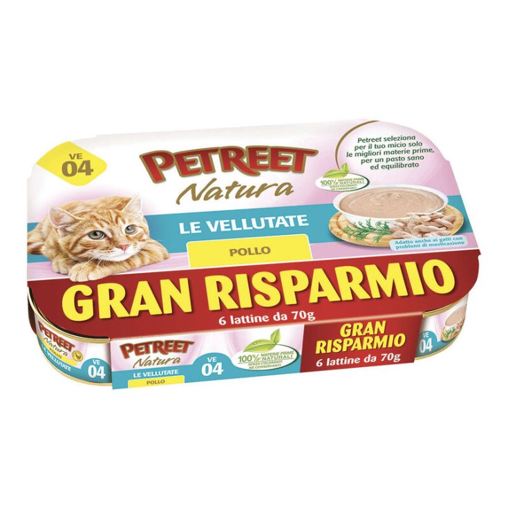 Petreet megascorta vellutate pollo 6x70gr Petreet megascorta vellutate pollo 6x70gr